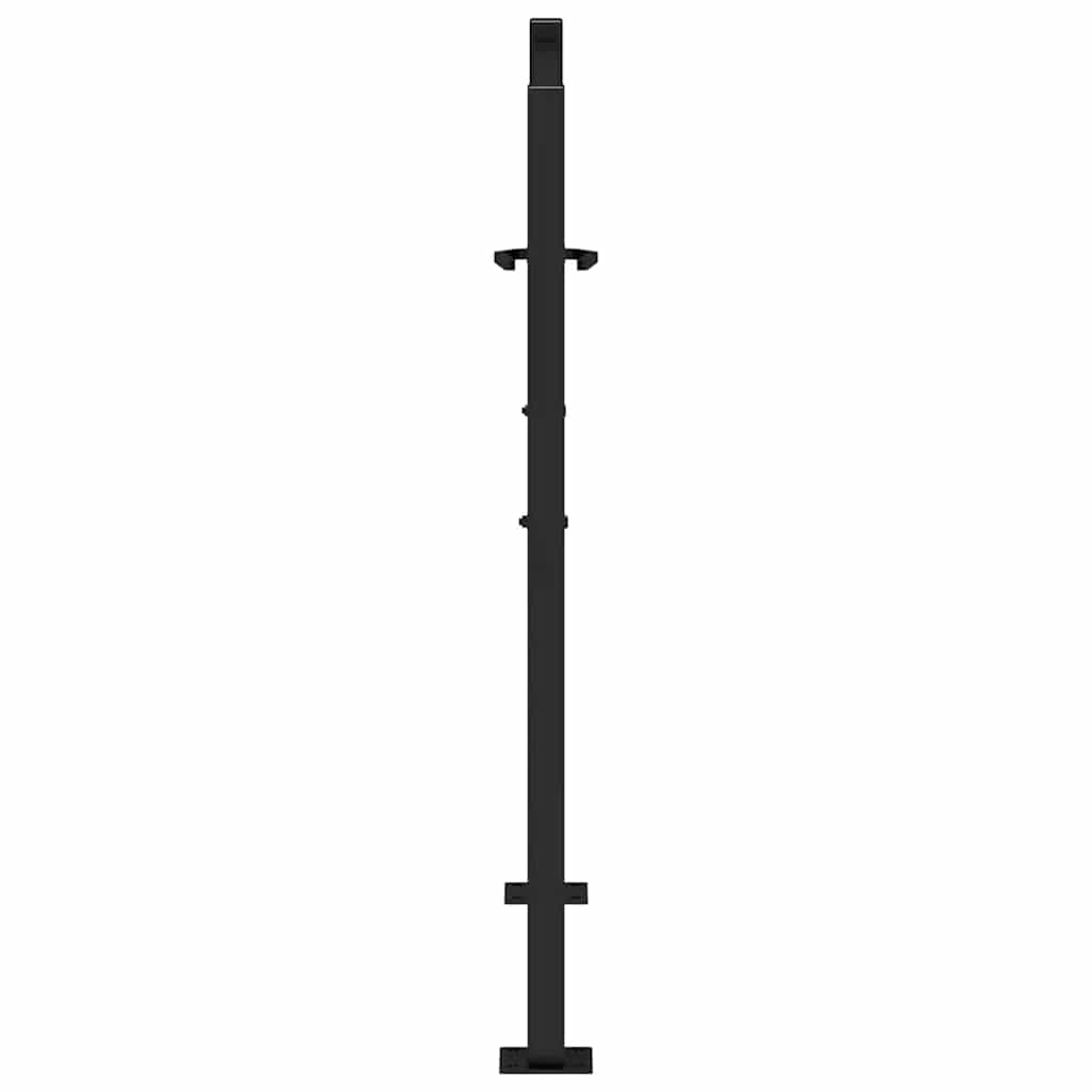 Gartentor Schwarz 100x100 cm Stahl Flammendesign