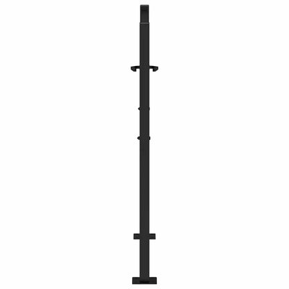 Gartentor Schwarz 100x100 cm Stahl Flammendesign