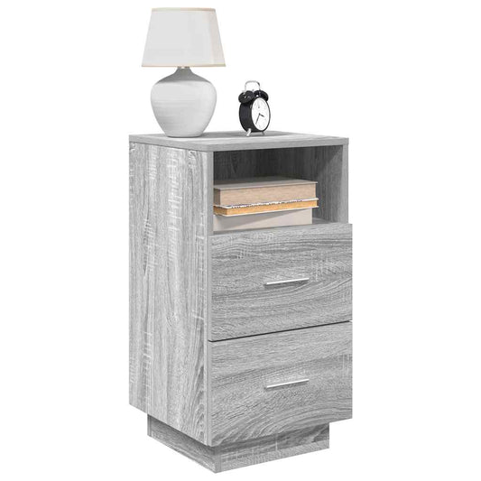 Tables de chevet 2 pcs avec 2 tiroirs Gris Sonoma 36x36x68 cm