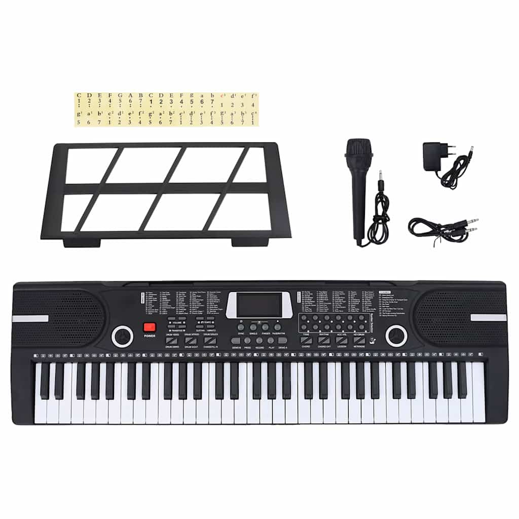 Piano électrique 61 touches avec pupitre pour enfants