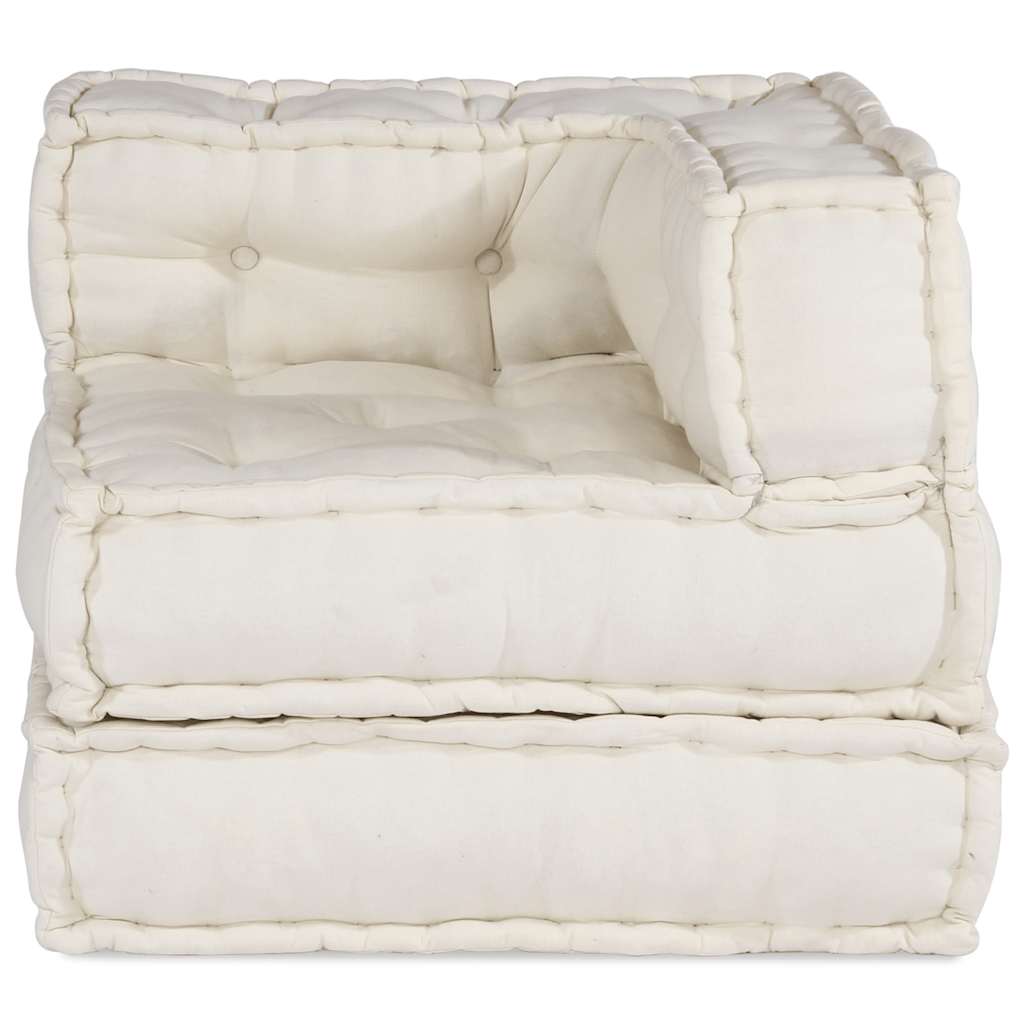 Modulares Sofaelement Creme 70x70x54 cm Stoff