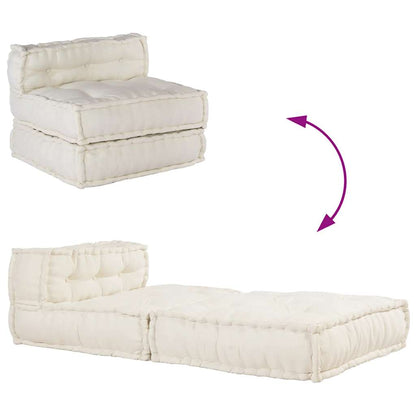 Modulares Sofaelement Creme 70x70x54 cm Stoff