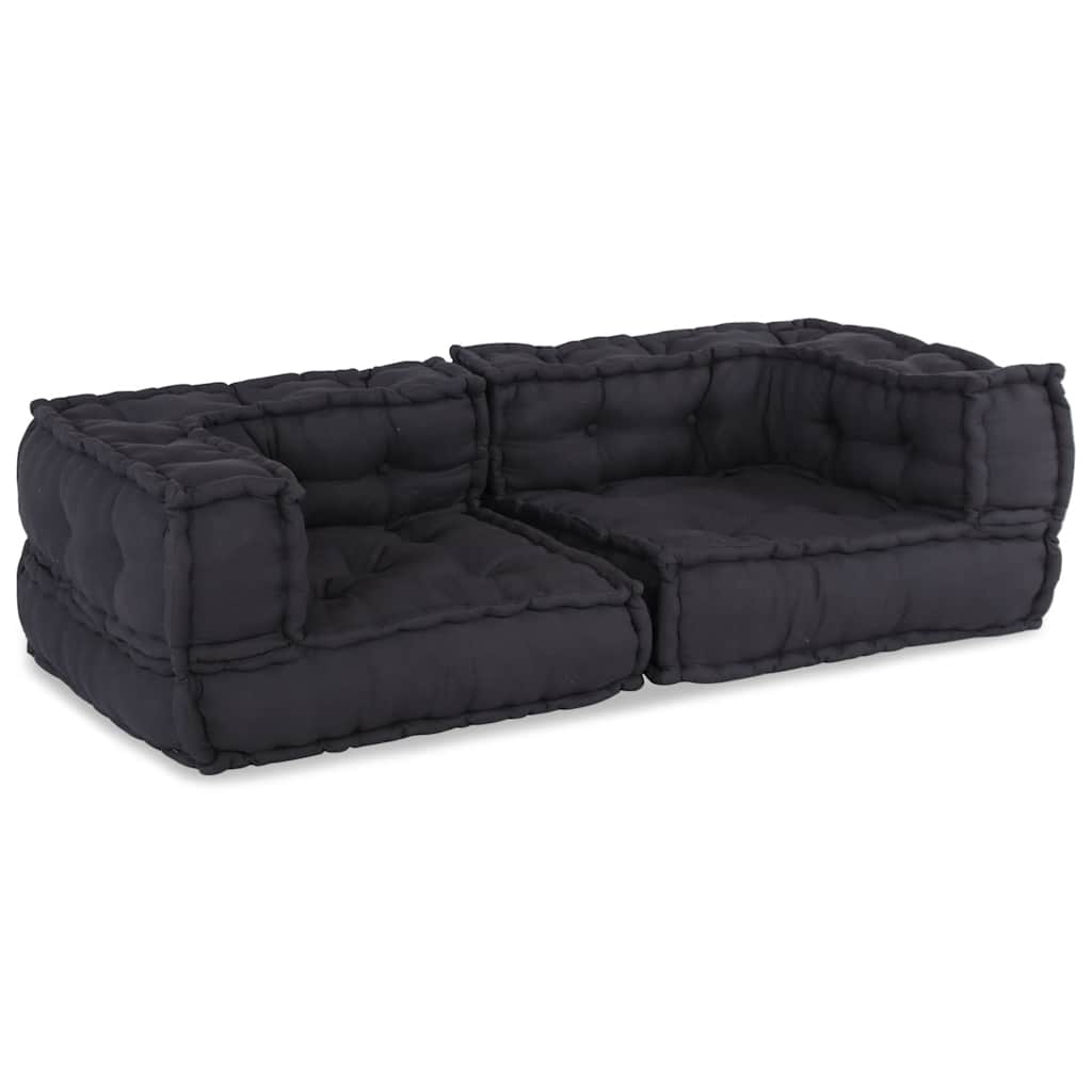 2-Sitzer-Modulsofa Anthrazit 140x70x36 cm Stoff