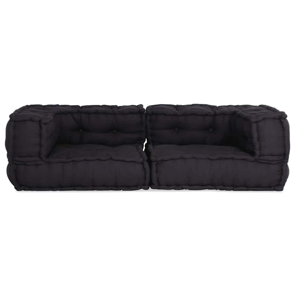 2-Sitzer-Modulsofa Anthrazit 140x70x36 cm Stoff