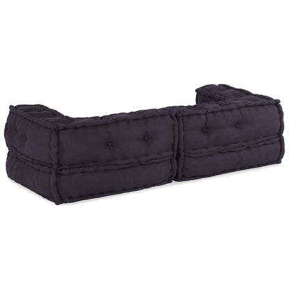 2-Sitzer-Modulsofa Anthrazit 140x70x36 cm Stoff