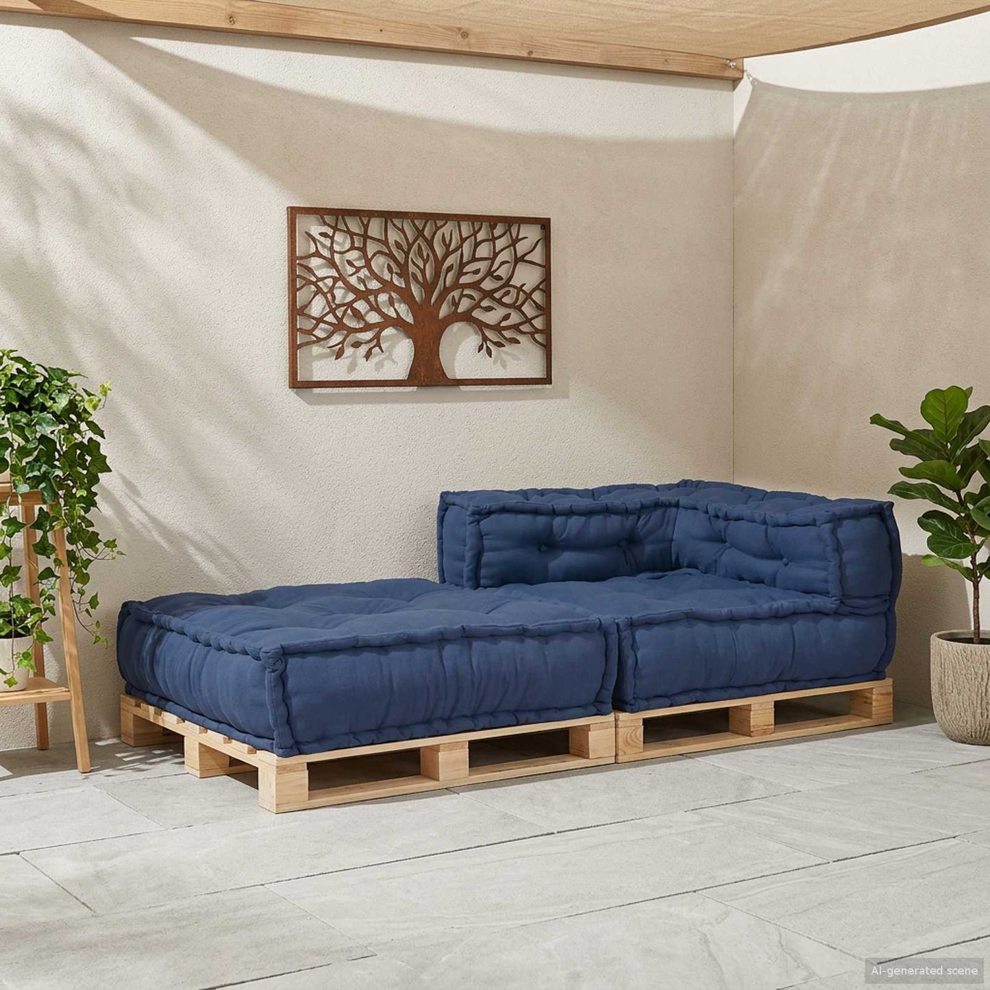 Modulare Sofagarnitur Indigo 70 x 70 x 56 cm Stoff