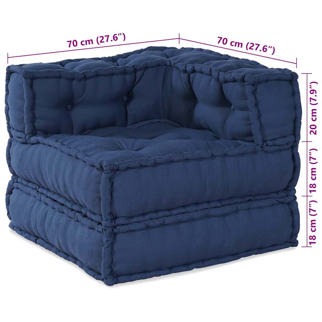 Modulare Sofagarnitur Indigo 70 x 70 x 56 cm Stoff