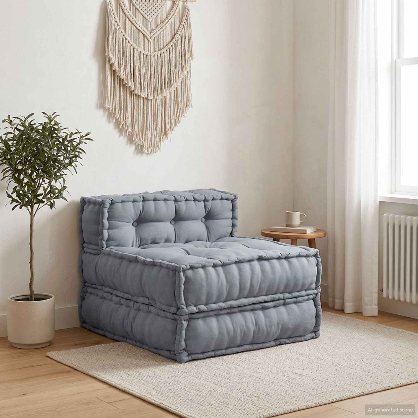 Modulare Sofagarnitur Grau 70 x 70 x 56 cm Stoff