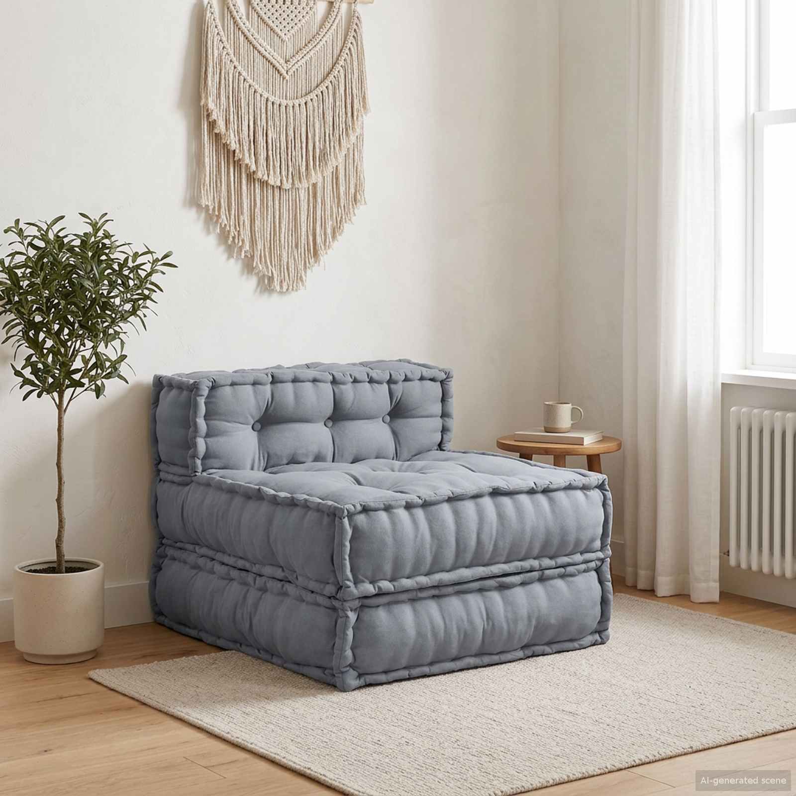 Modulare Sofagarnitur Grau 70 x 70 x 56 cm Stoff