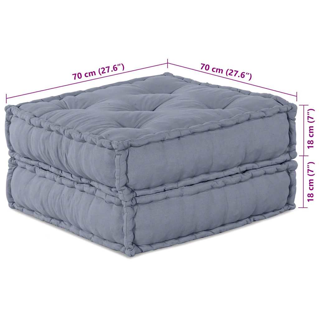 Modulare Sofagarnitur Grau 70 x 70 x 36 cm Stoff