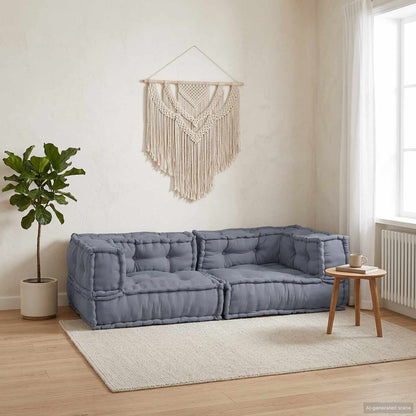 Modulare Sofagarnitur 3 stk. Stoff Grau 140 x 70 x 36 cm