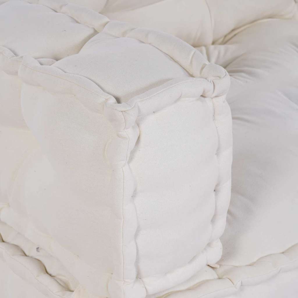 Pallet Sofa Kissen 3 stk. Stoff Creme 120 x 80 x 34 cm