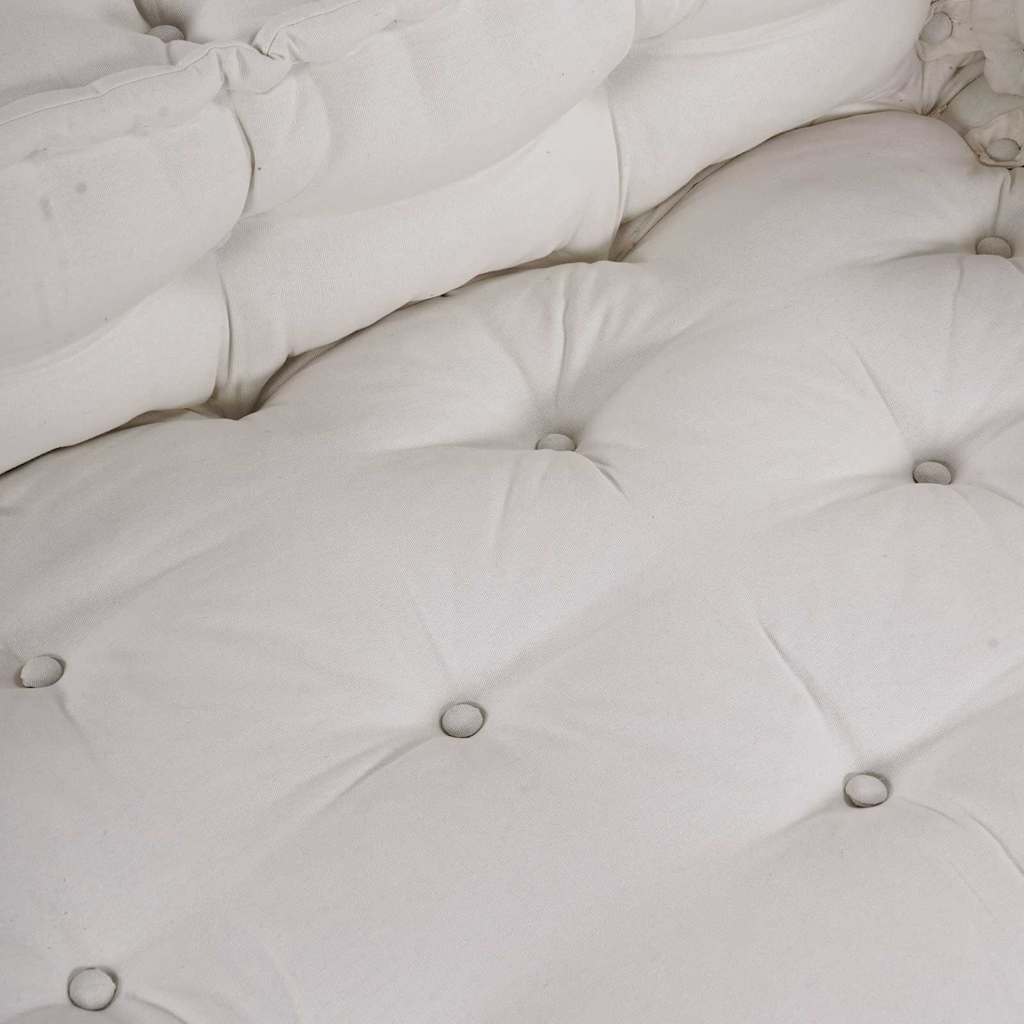 Pallet Sofa Kissen 3 stk. Stoff Creme 120 x 80 x 34 cm