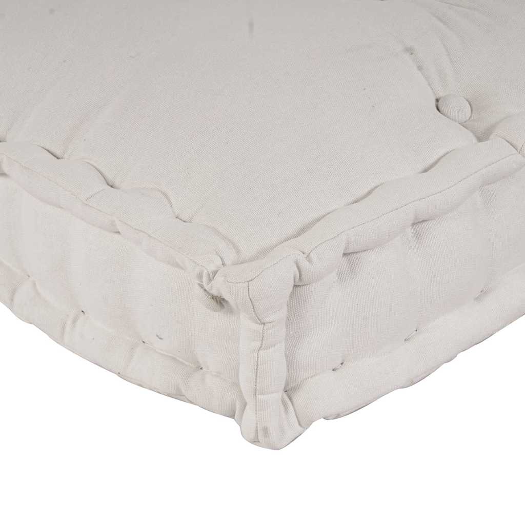 Pallet Sofa Kissen 3 stk. Stoff Creme 120 x 80 x 34 cm