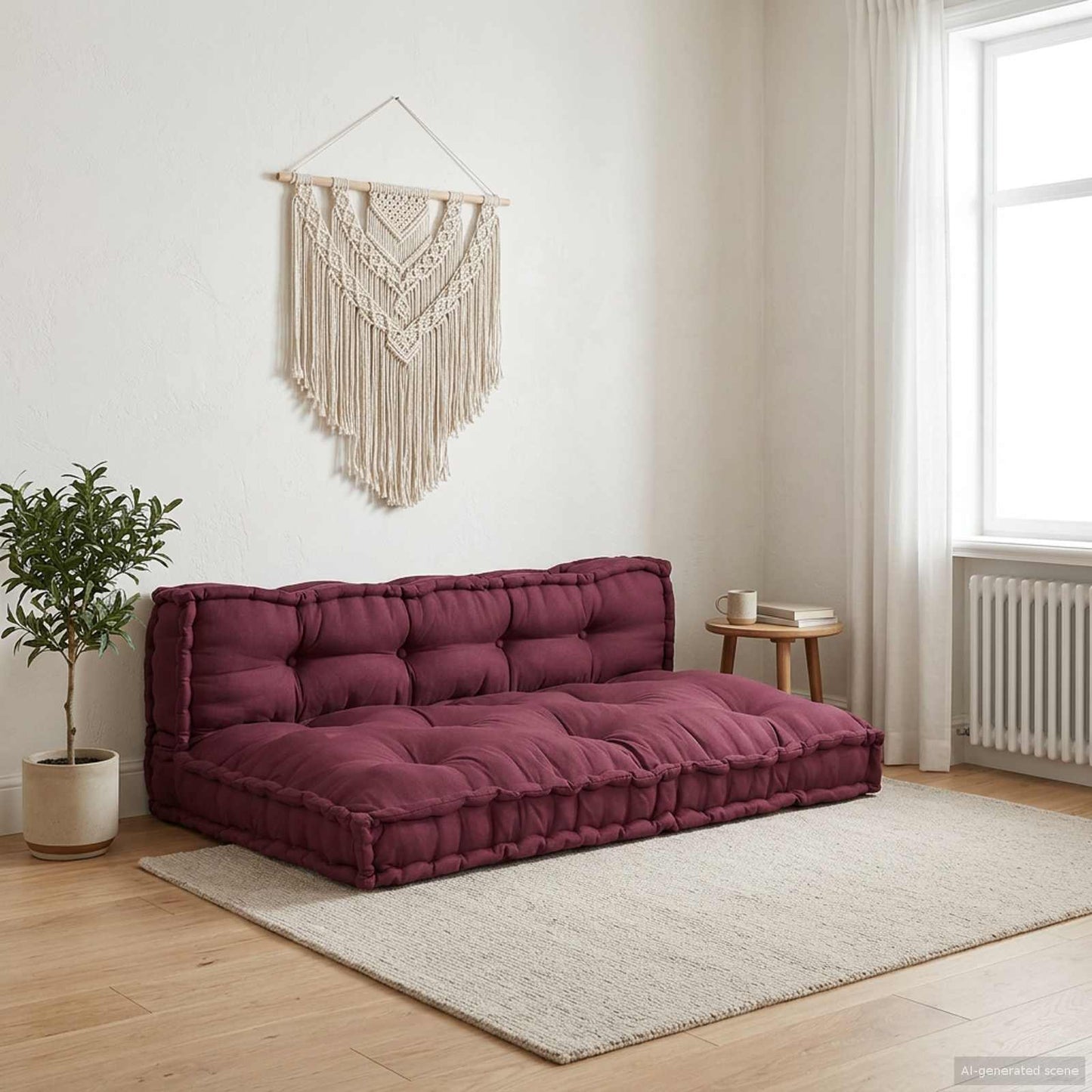 Pallet Sofa Kissen 2 stk. Stoff Kastanienbraun 120 x 80 x 38 cm