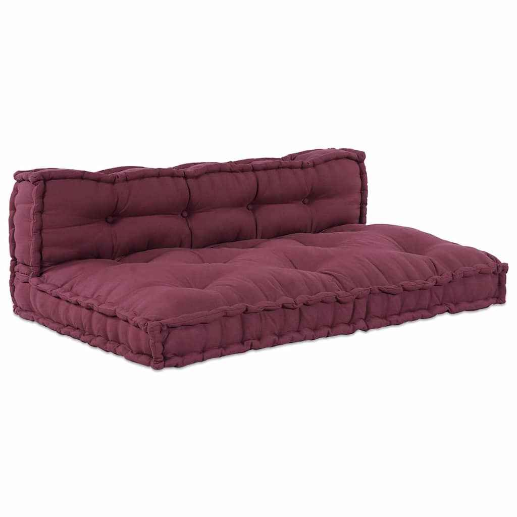 Pallet Sofa Kissen 2 stk. Stoff Kastanienbraun 120 x 80 x 38 cm