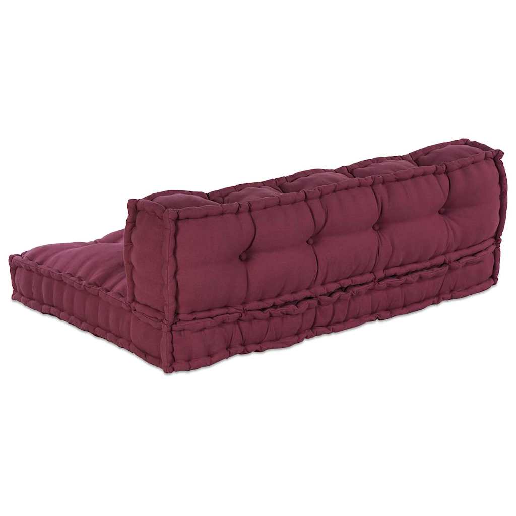 Pallet Sofa Kissen 2 stk. Stoff Kastanienbraun 120 x 80 x 38 cm