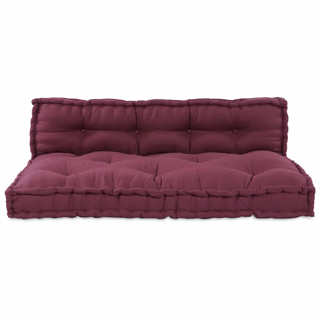 Pallet Sofa Kissen 2 stk. Stoff Kastanienbraun 120 x 80 x 38 cm