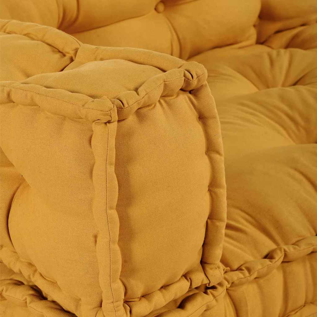 Pallet Sofa Kissen 3 stk. Stoff Gelb 120 x 80 x 38 cm