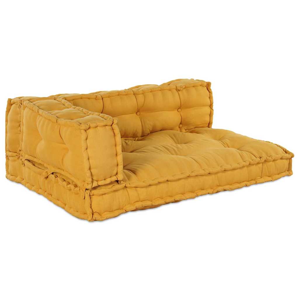 Pallet Sofa Kissen 3 stk. Stoff Gelb 120 x 80 x 38 cm