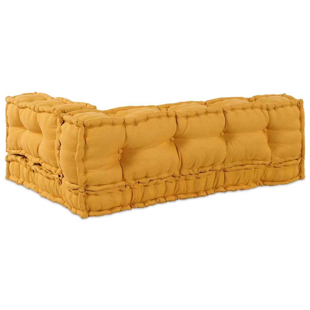 Pallet Sofa Kissen 3 stk. Stoff Gelb 120 x 80 x 38 cm