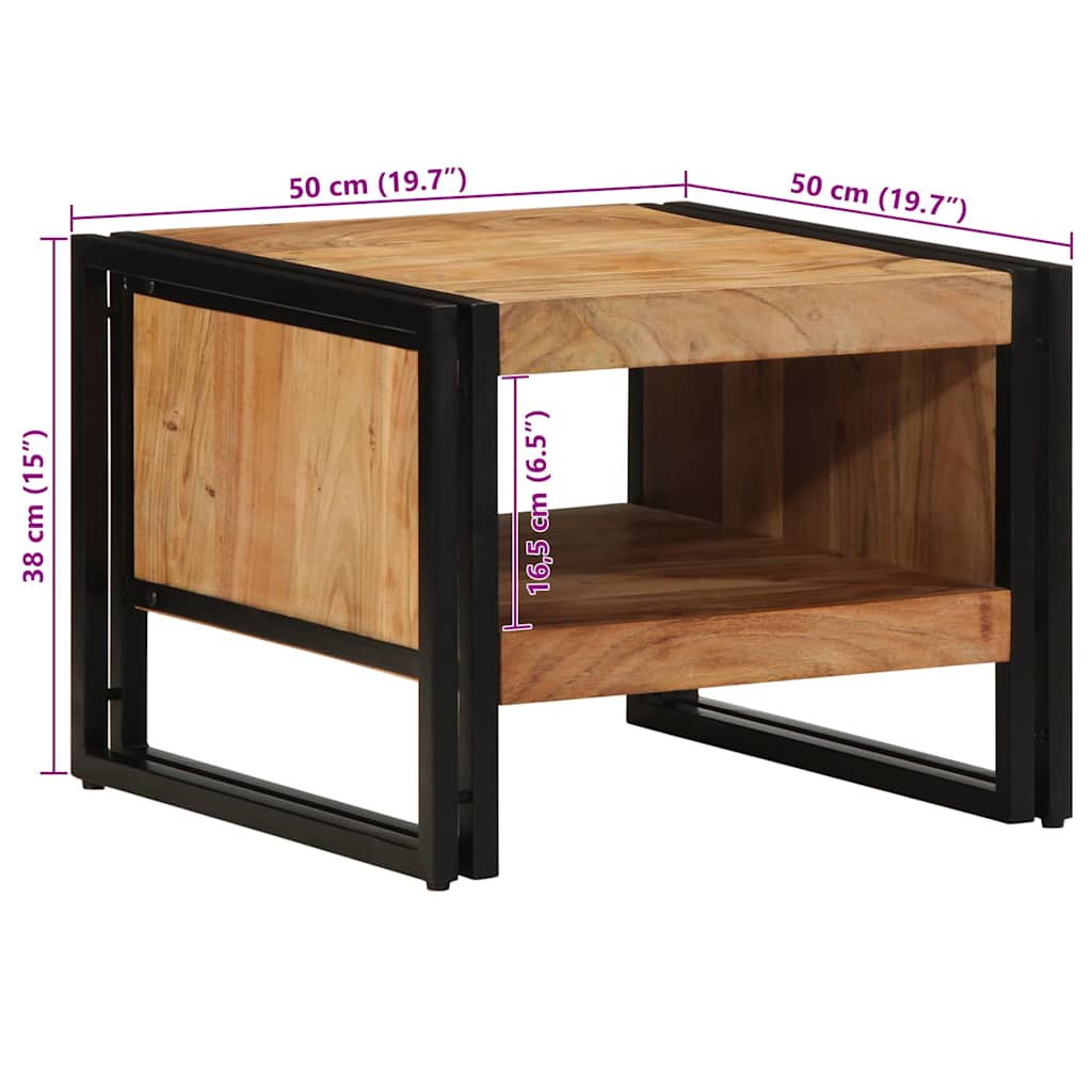 Couchtisch 50x50x38 cm Massivholz Akazie