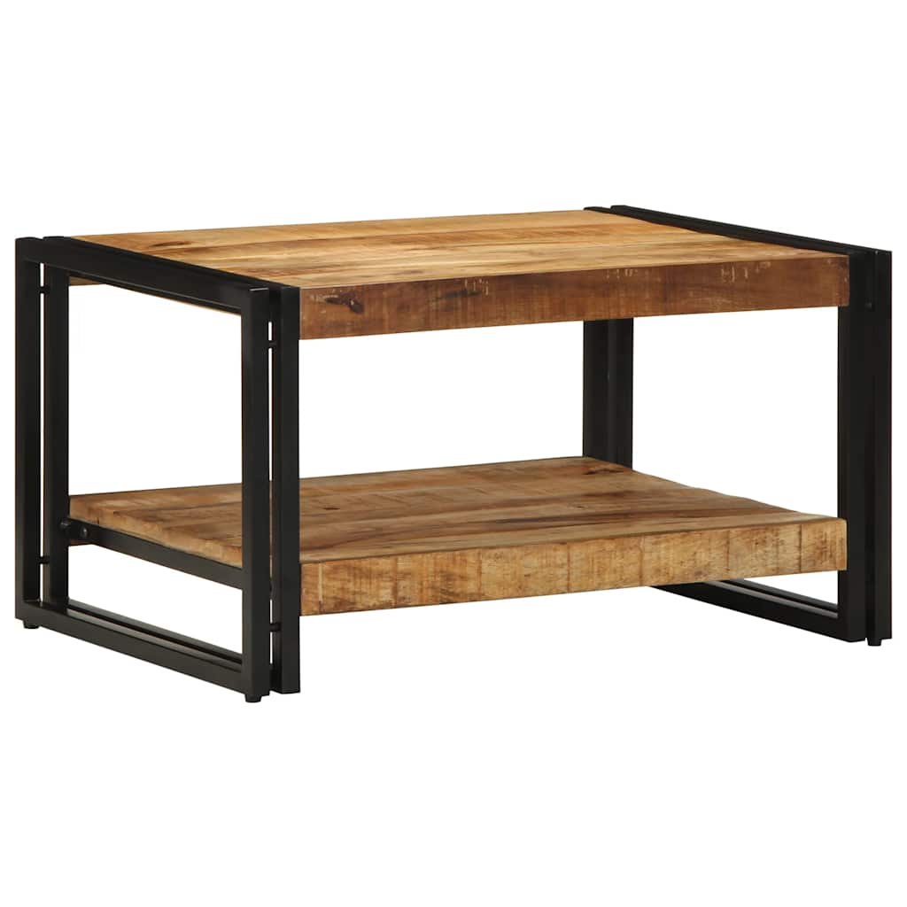 Couchtisch 70x50x38 cm Raues Massivholz Mango