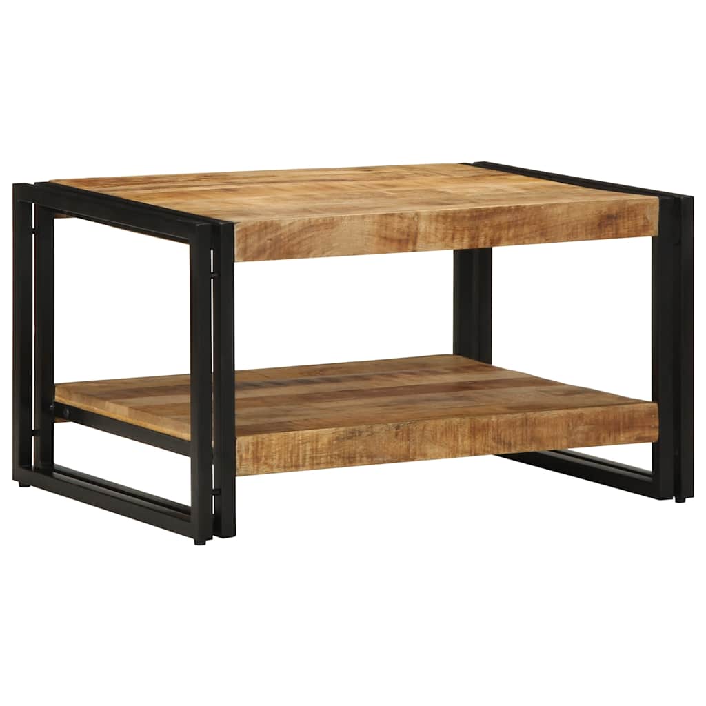 Couchtisch 70x50x38 cm Raues Massivholz Mango