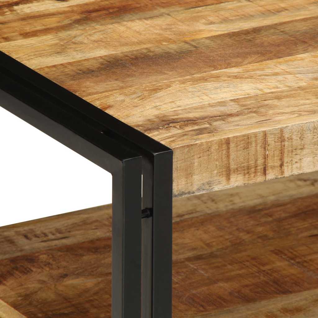 Couchtisch 70x50x38 cm Raues Massivholz Mango
