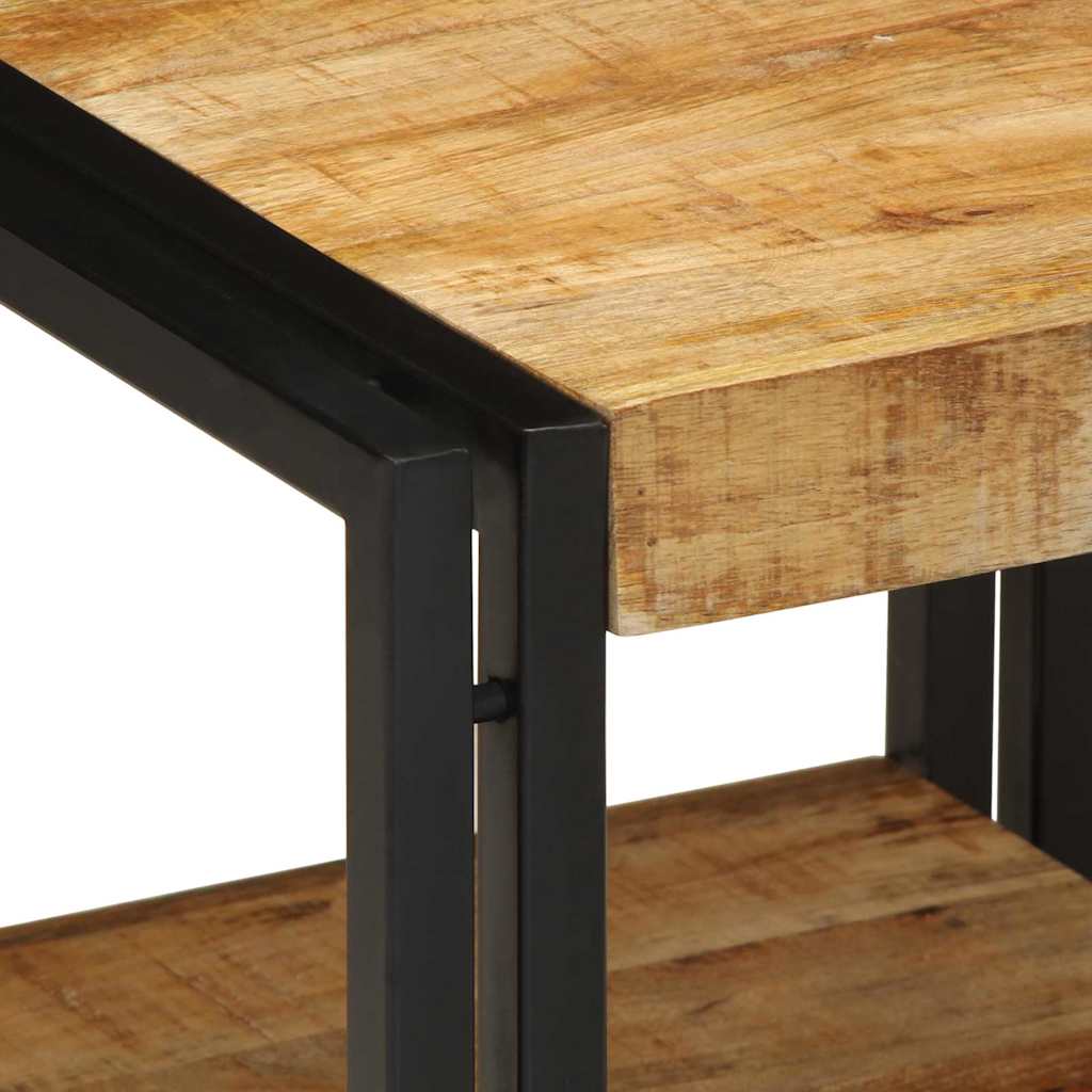 Couchtisch Braun 40 x 40 x 38 cm massives Mangoholz