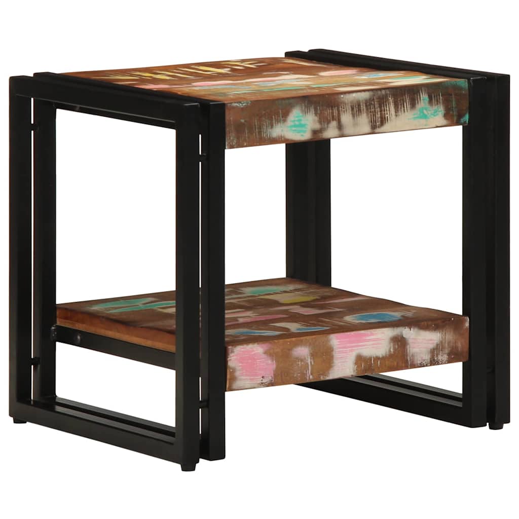 Couchtisch 40 x 40 x 38 cm Massives upgecyceltes Holz