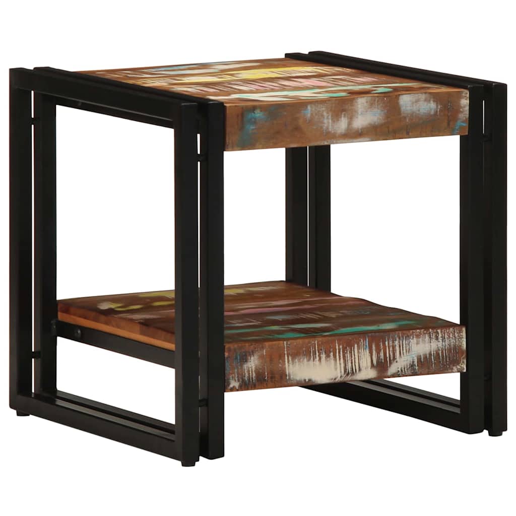 Couchtisch 40 x 40 x 38 cm Massives upgecyceltes Holz