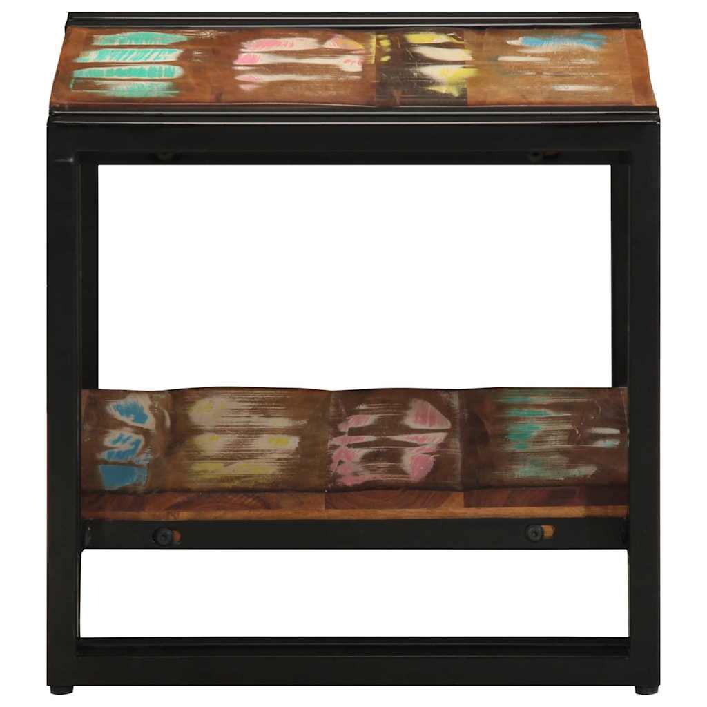 Couchtisch 40 x 40 x 38 cm Massives upgecyceltes Holz