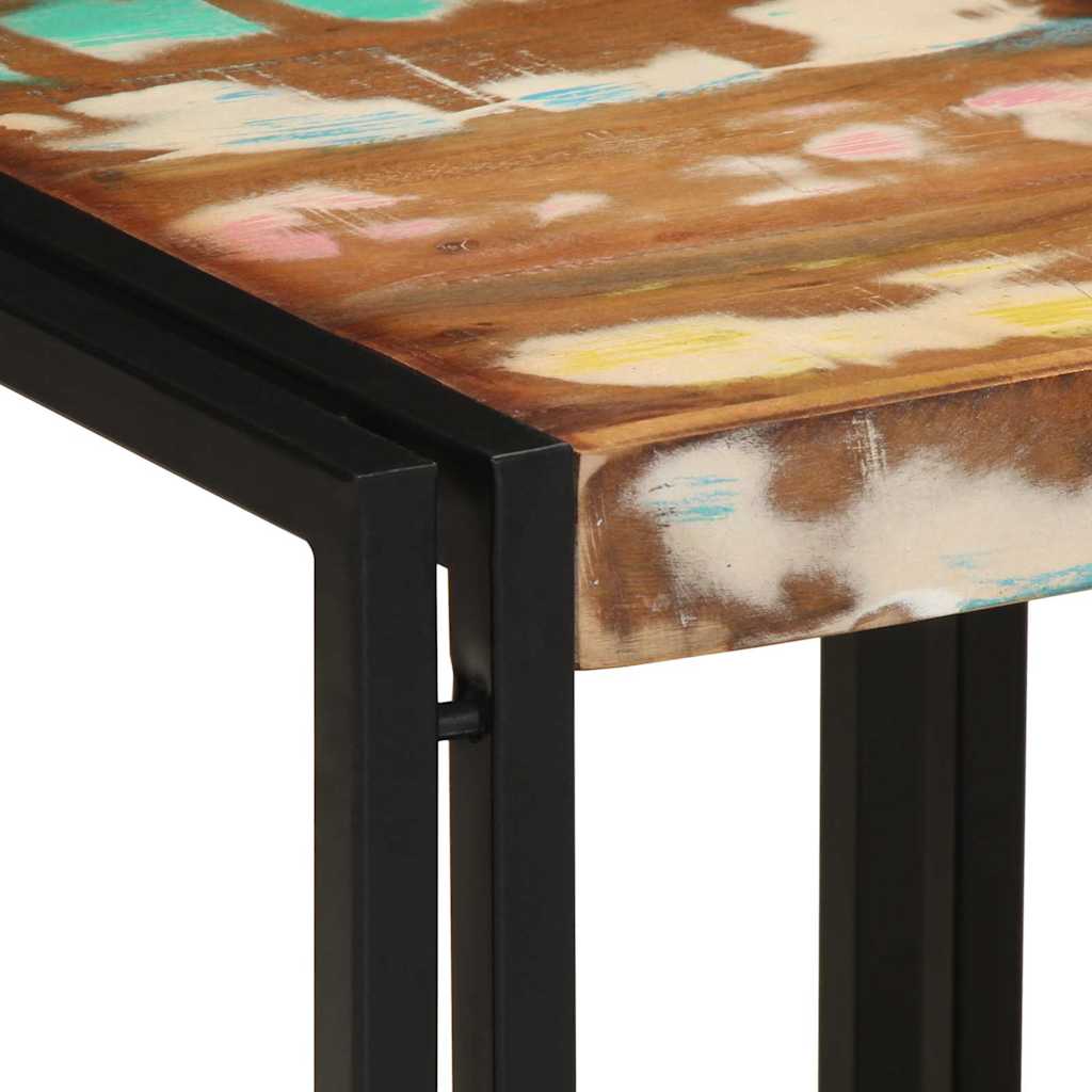 Couchtisch 40 x 40 x 38 cm Massives upgecyceltes Holz