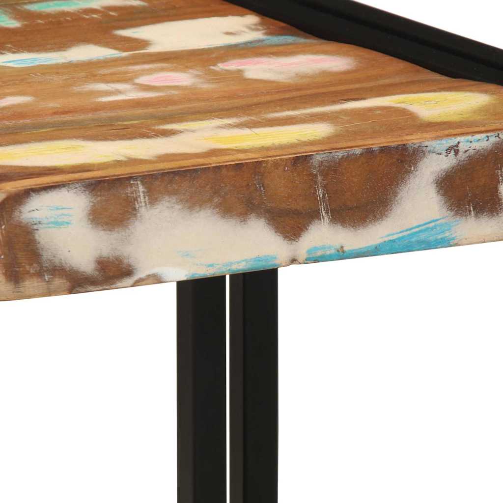 Couchtisch 40 x 40 x 38 cm Massives upgecyceltes Holz