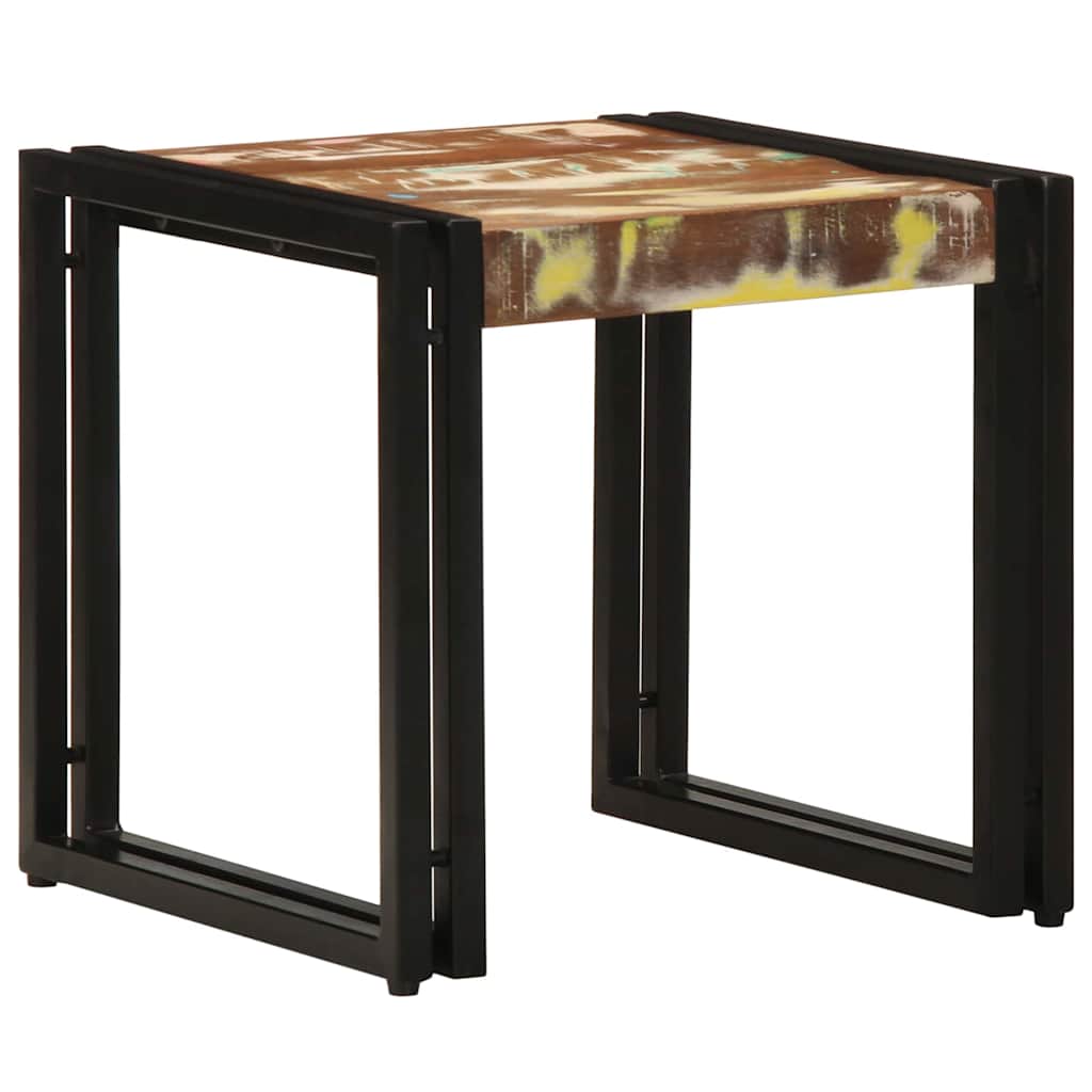 Couchtisch 40 x 40 x 38 cm Massives upgecyceltes Holz