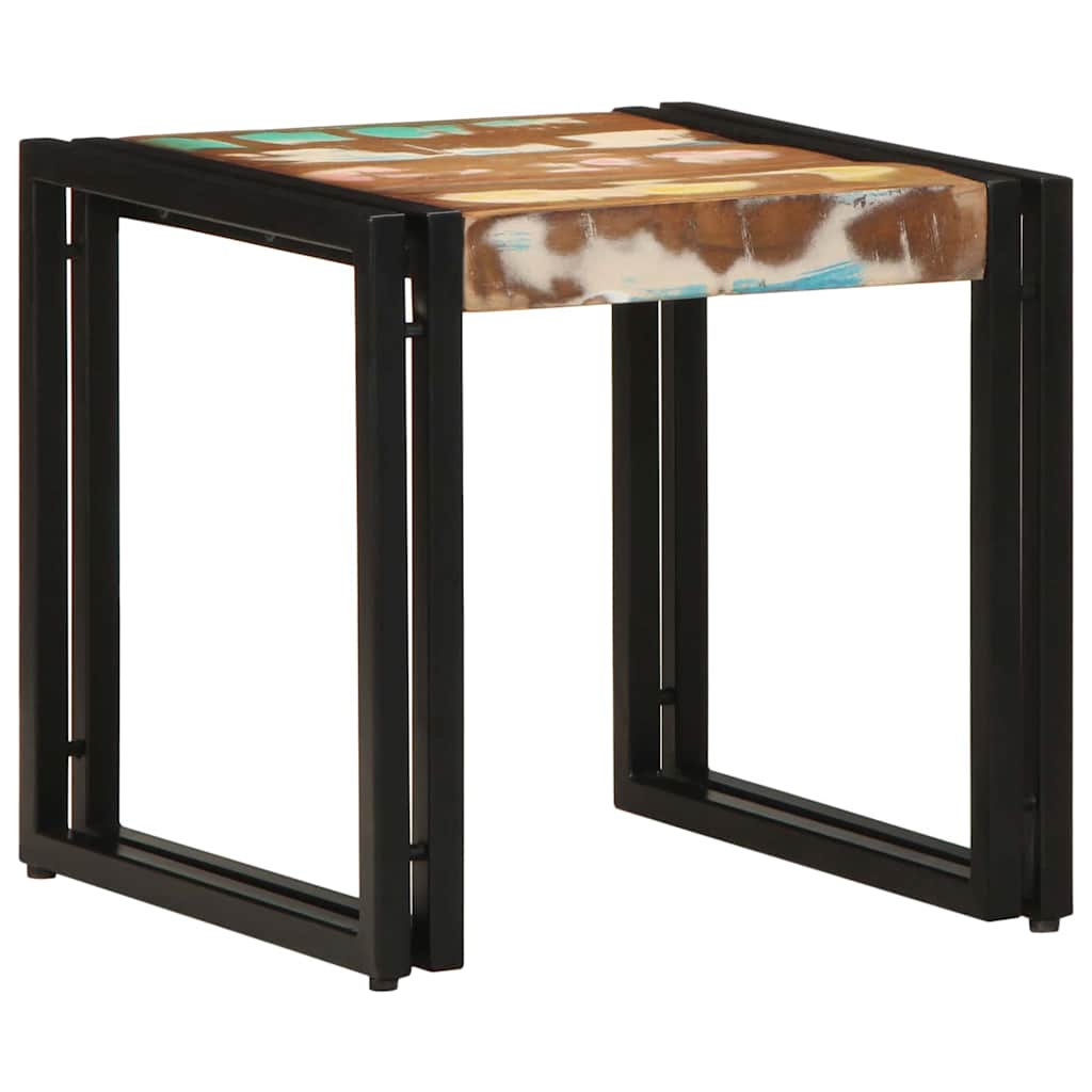 Couchtisch 40 x 40 x 38 cm Massives upgecyceltes Holz