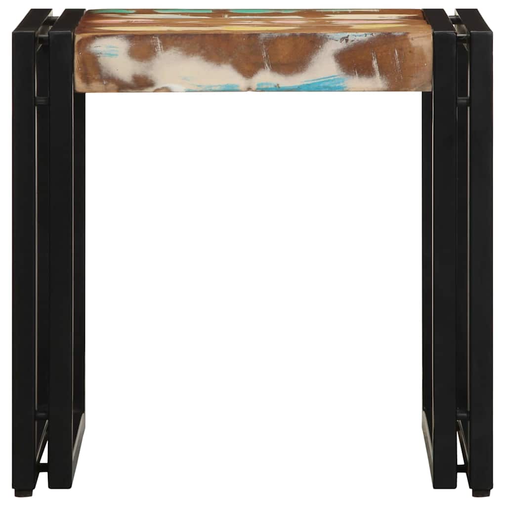 Couchtisch 40 x 40 x 38 cm Massives upgecyceltes Holz