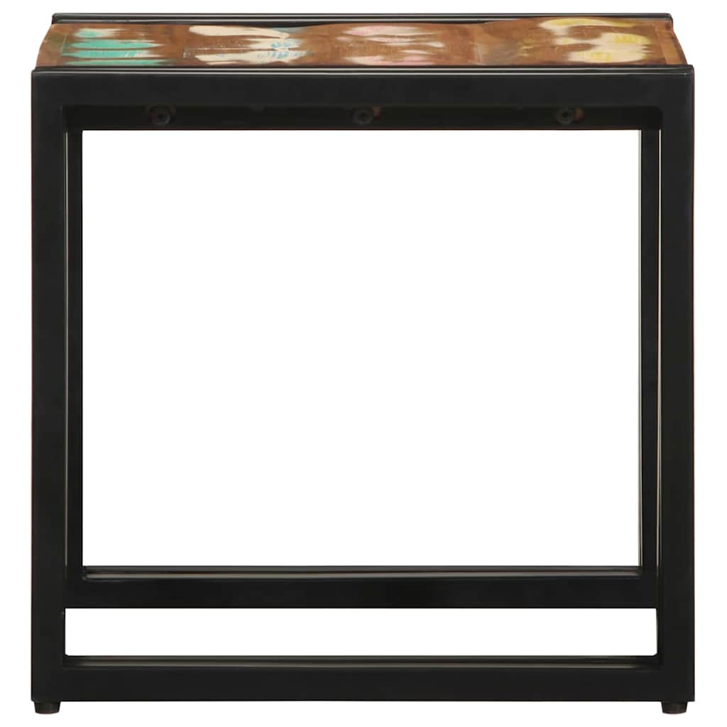 Couchtisch 40 x 40 x 38 cm Massives upgecyceltes Holz