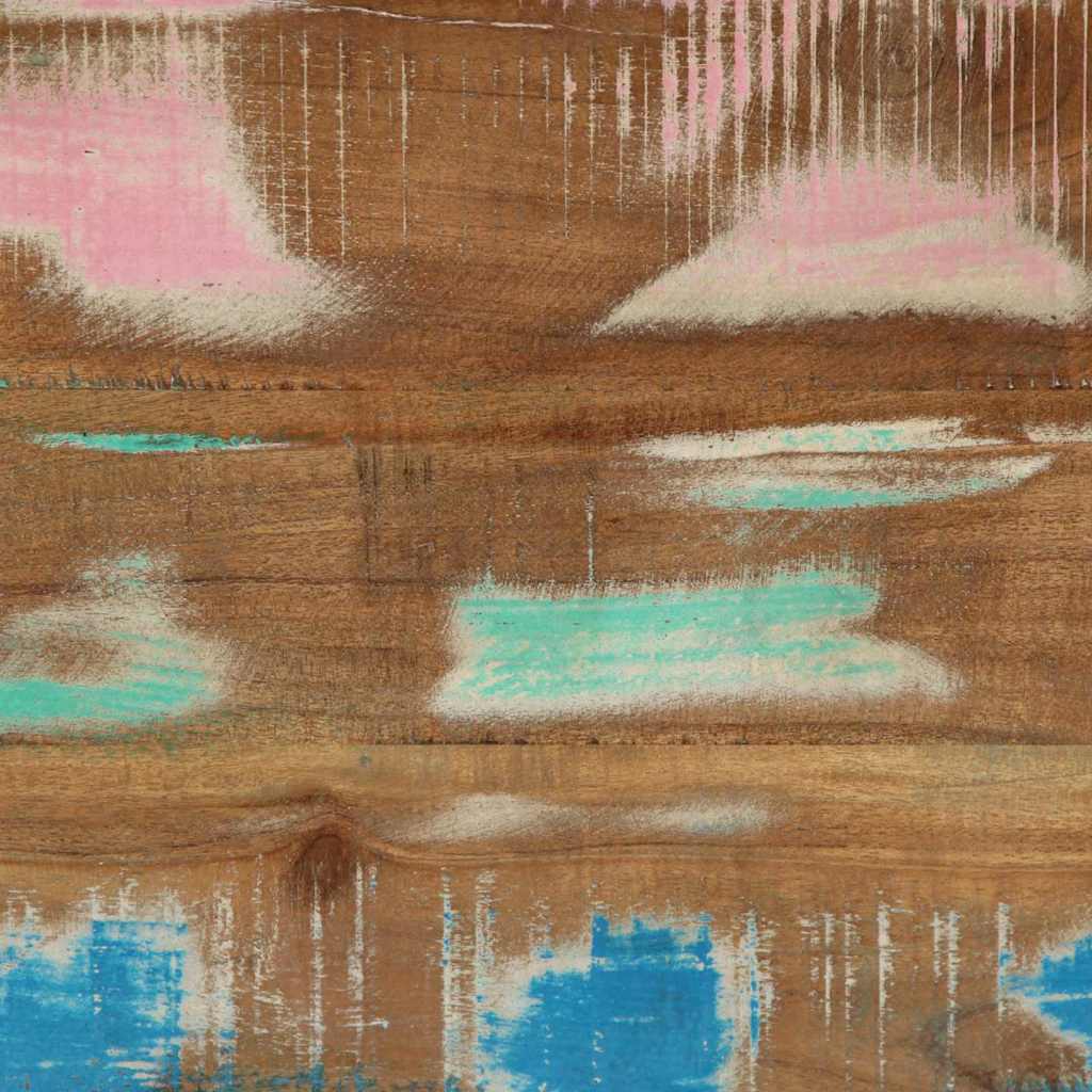 Konsolentisch mit Regal Mehrfarbig Massives upgecyceltes Holz