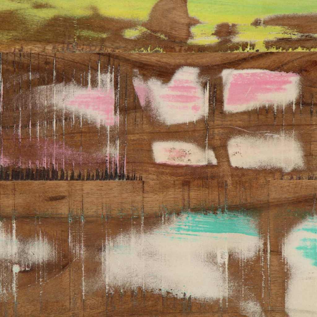 Konsolentisch 120 x 33 x 75 cm Massives upgecyceltes Holz