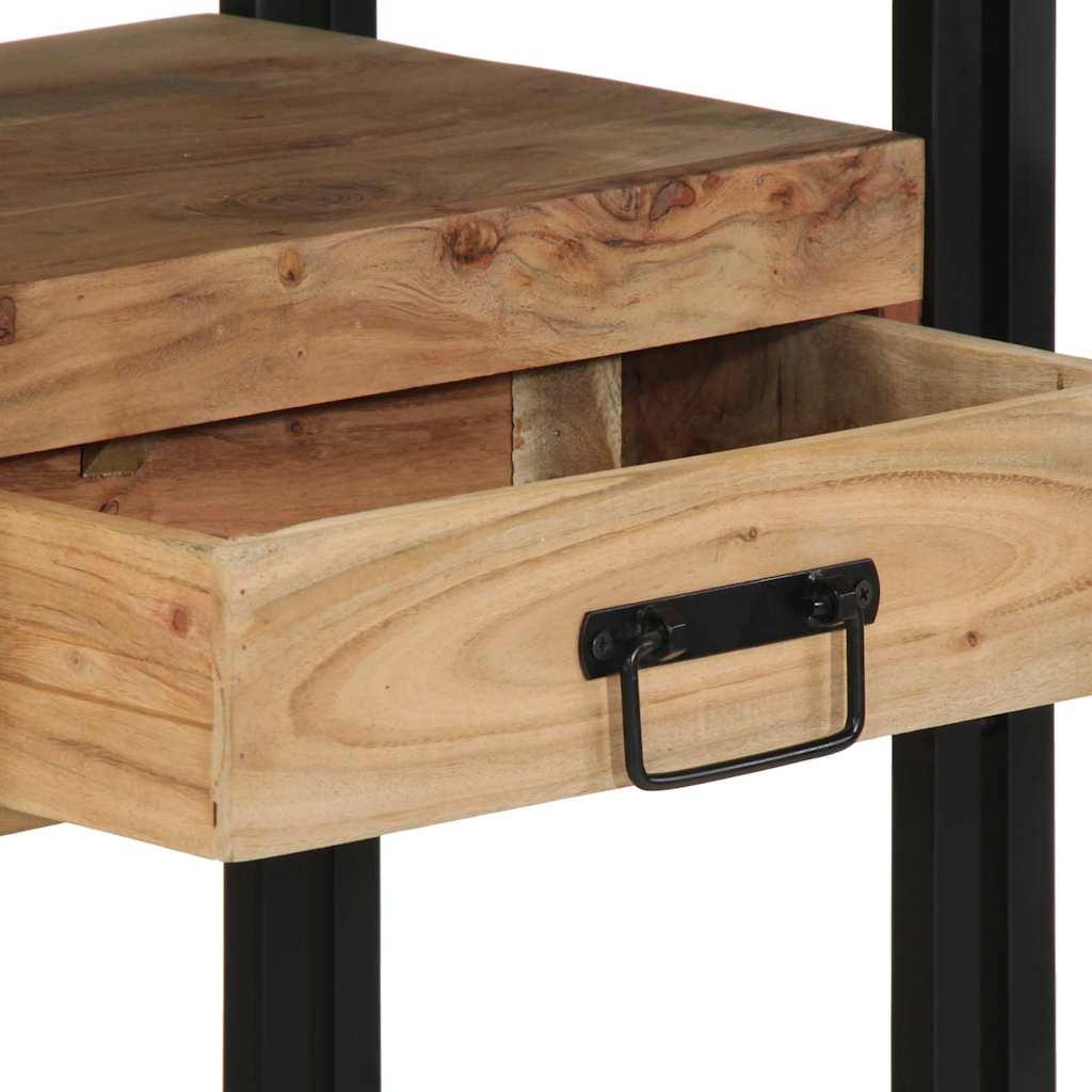 Konsolentisch mit Regal Braun 90 x 33 x 75 cm Massivholz Akazie