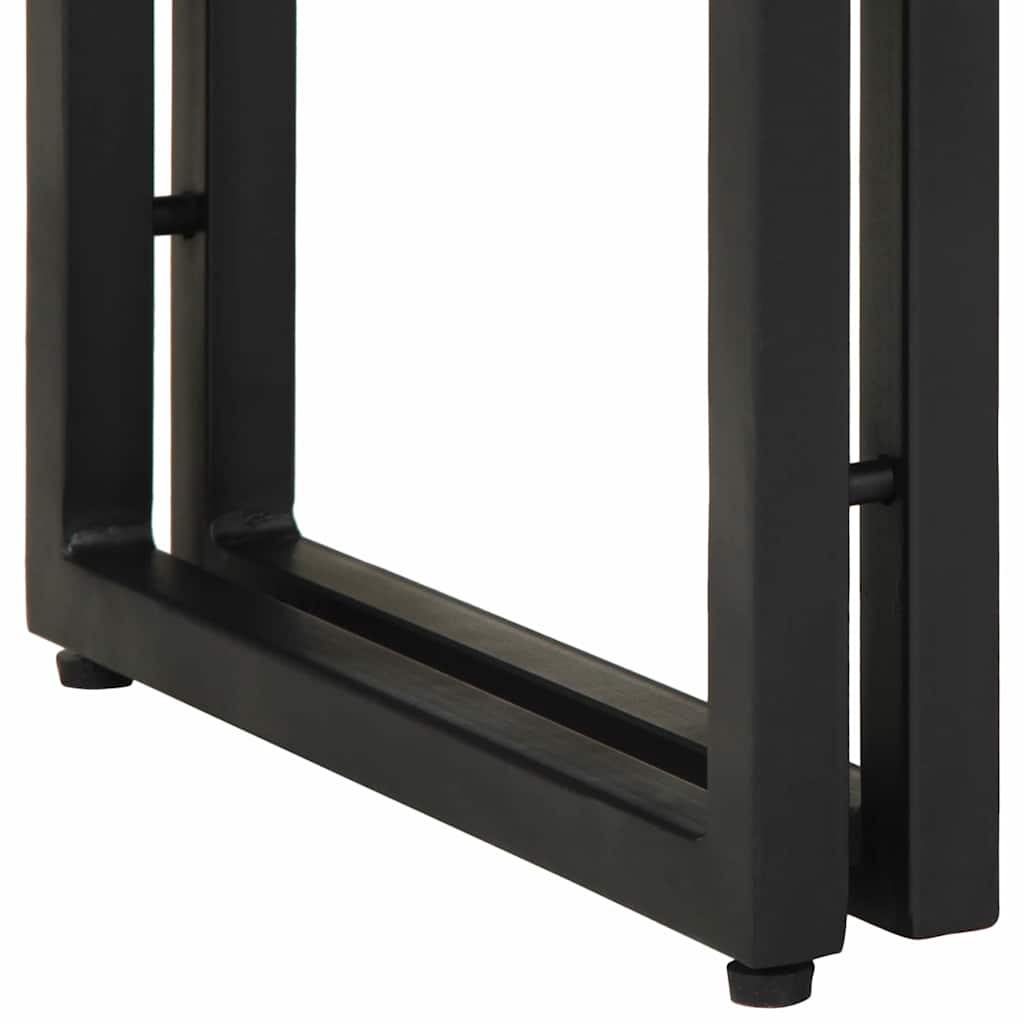 Konsolentisch mit Regal Braun 90 x 33 x 75 cm Massivholz Akazie