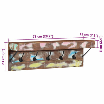 Garderobenständer Mehrfarbig 73 x 19 x 23 cm Massivholz Altholz
