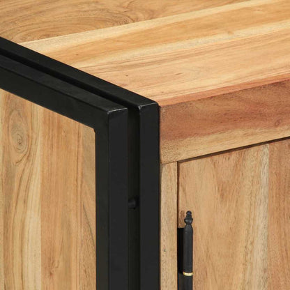 Schuhschrank mit Regal Braun 56 x 35 x 70 cm Massivholz Akazie