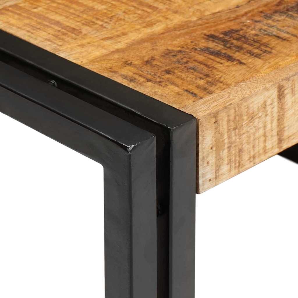 Badezimmer Regal 65 x 50 x 23 cm Massives Mango Holz, Eisen