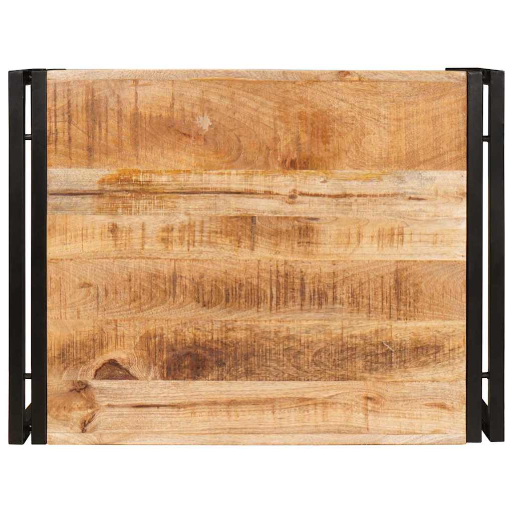 Badezimmer Regal 65 x 50 x 23 cm Massives Mango Holz, Eisen