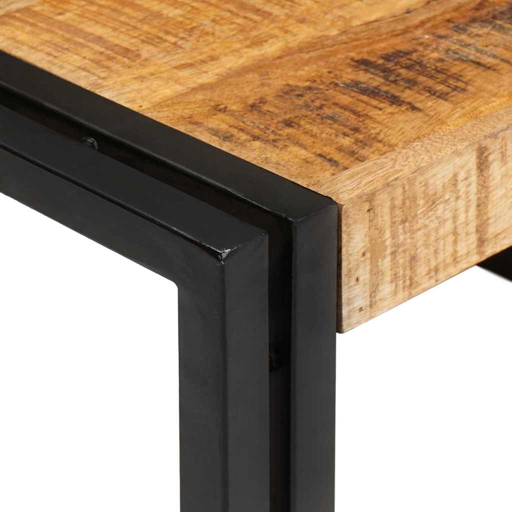 Badezimmer Regal 80 x 50 x 23 cm Massives Mango Holz, Eisen