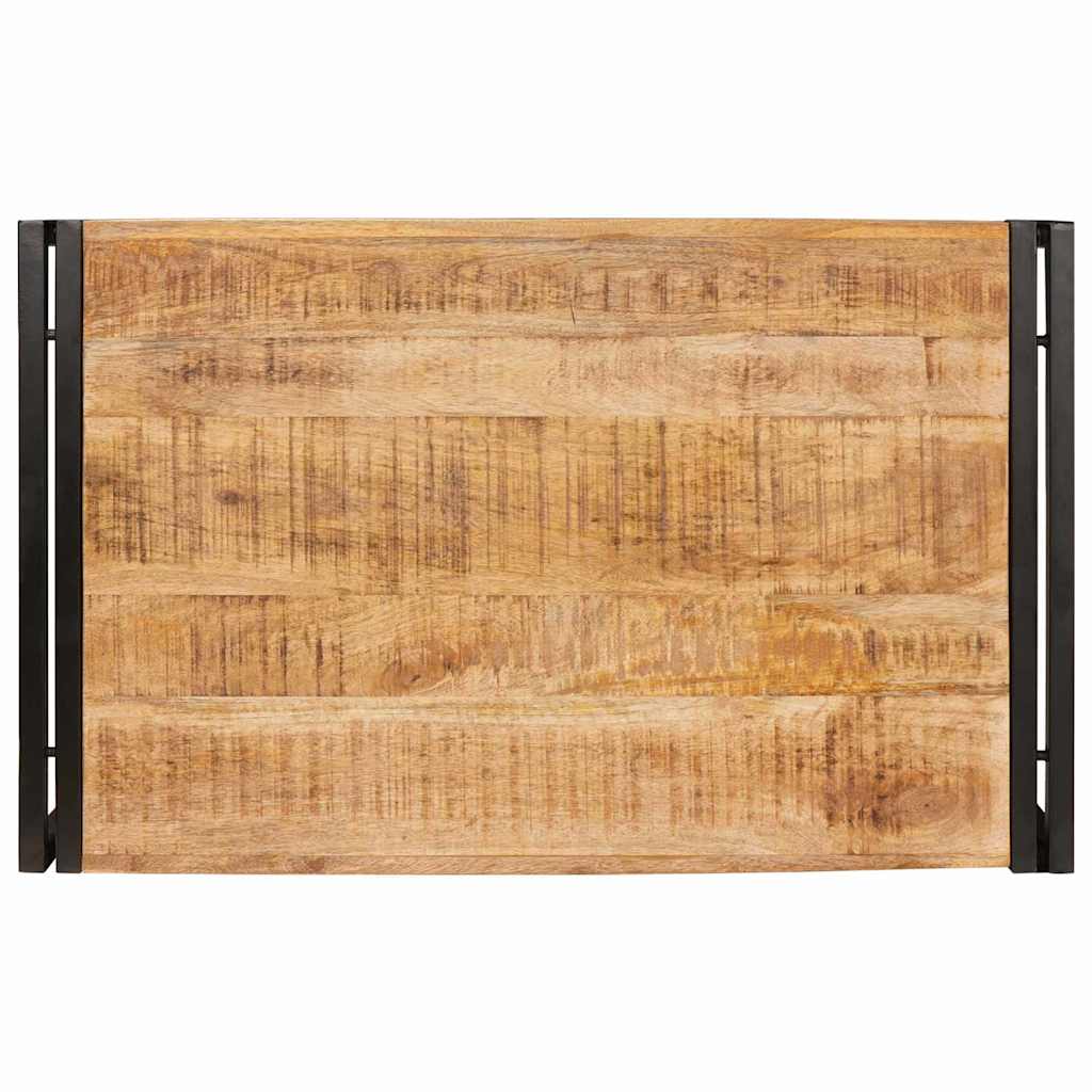 Badezimmer Regal 80 x 50 x 23 cm Massives Mango Holz, Eisen