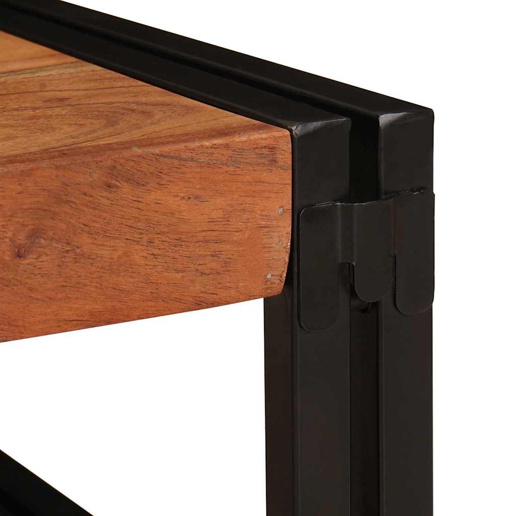 Badezimmer Regal 80 x 50 x 23 cm Massives Mango Holz, Eisen